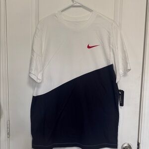 Nike Men's Two-Tone Tee with Red Swoosh